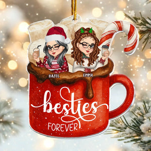 Personalized Ornaments Besties Forever - Siblings/ BFF/ Best Friends Christmas Gift - Personalized Acrylic Ornament