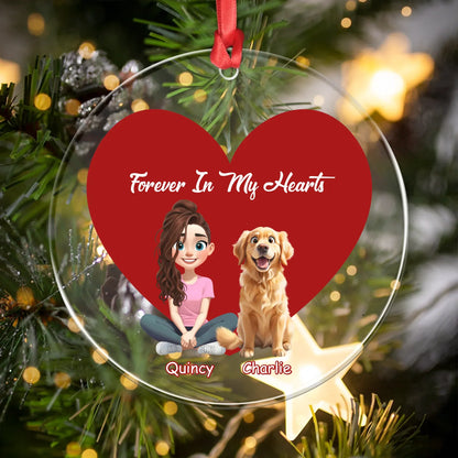 Personalized Ornaments Together Always In Pixar Style - Personalized Dog Lovers Acrylic Ornament