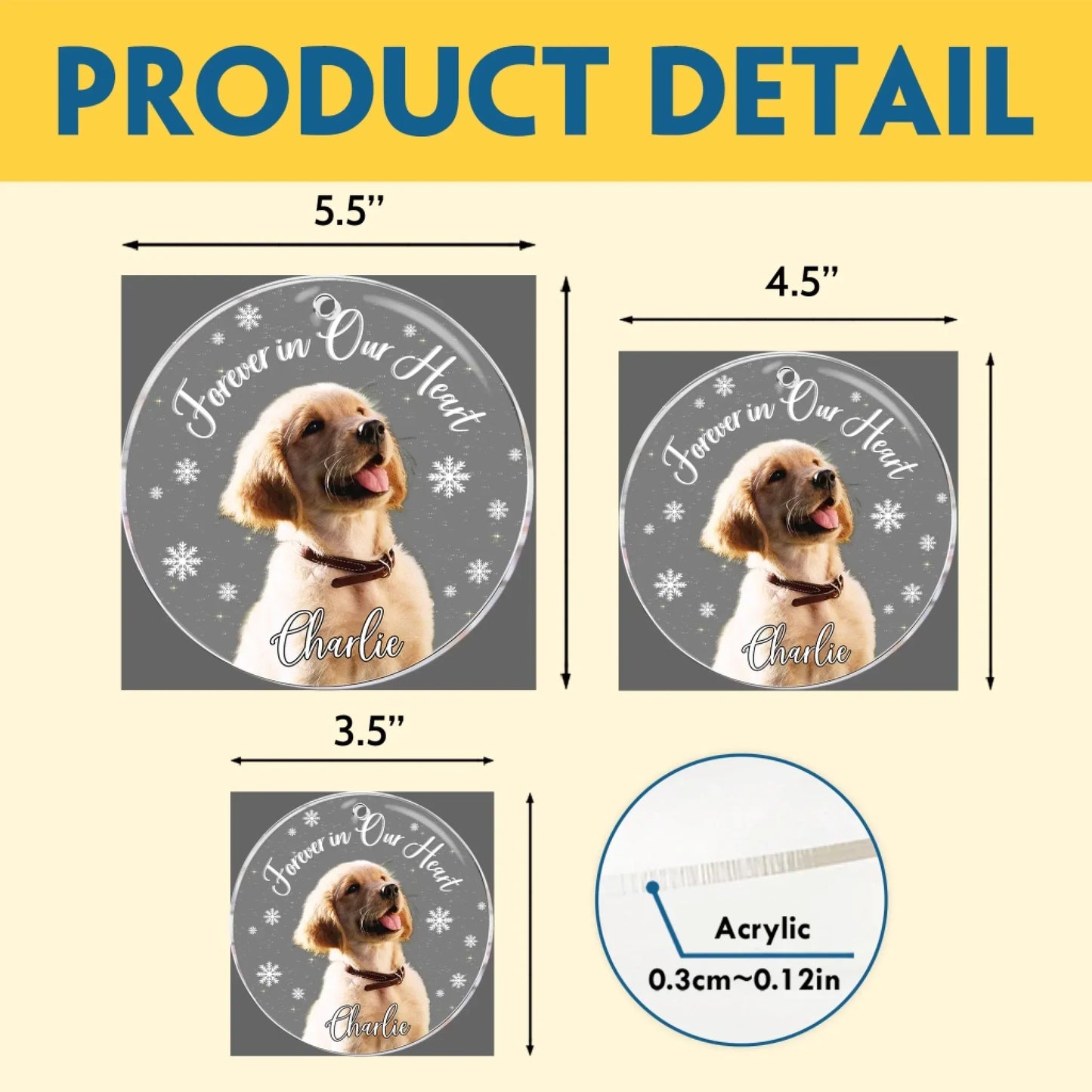 Personalized Ornaments Your Beloved Furry Family - Personalized Dog Lovers Acrylic Ornament