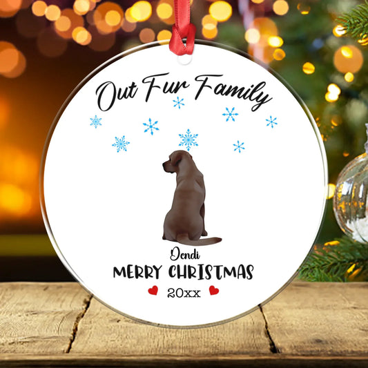 Personalized Ornaments Ornament Acrylic DMT / Glass / 3.5in / 8.9cm Your Beloved Furry Family - Personalized Dog Lovers Acrylic Ornament