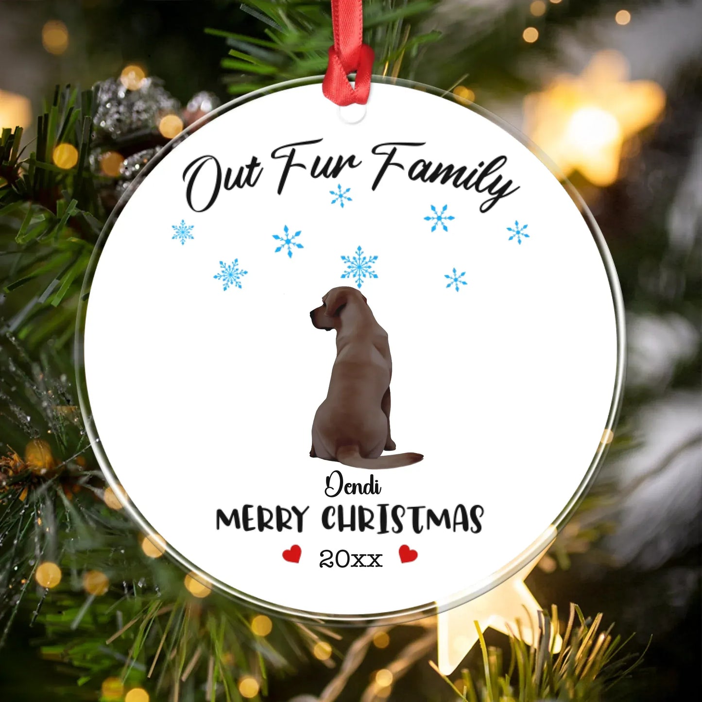 Personalized Ornaments Your Beloved Furry Family - Personalized Dog Lovers Acrylic Ornament