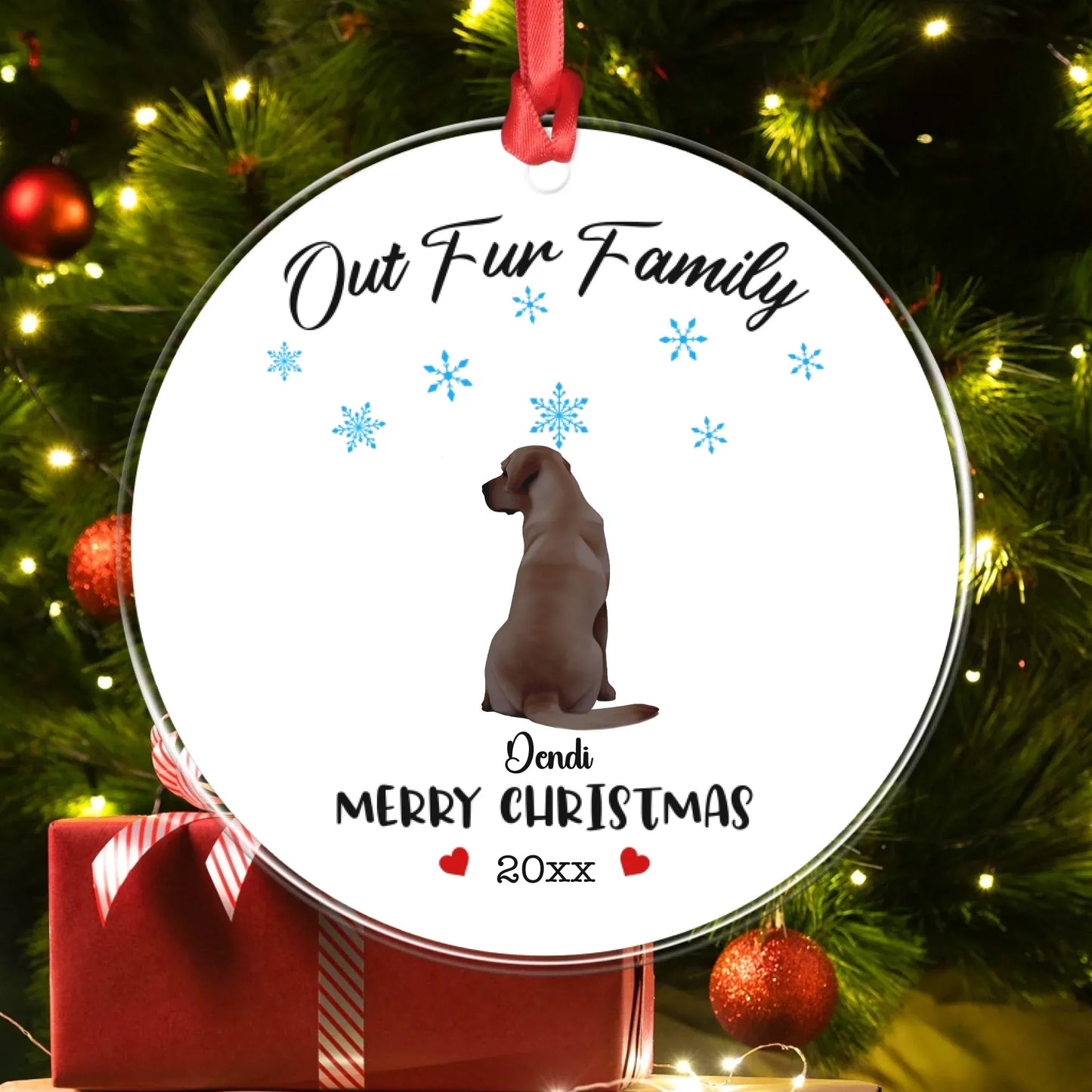 Personalized Ornaments Your Beloved Furry Family - Personalized Dog Lovers Acrylic Ornament