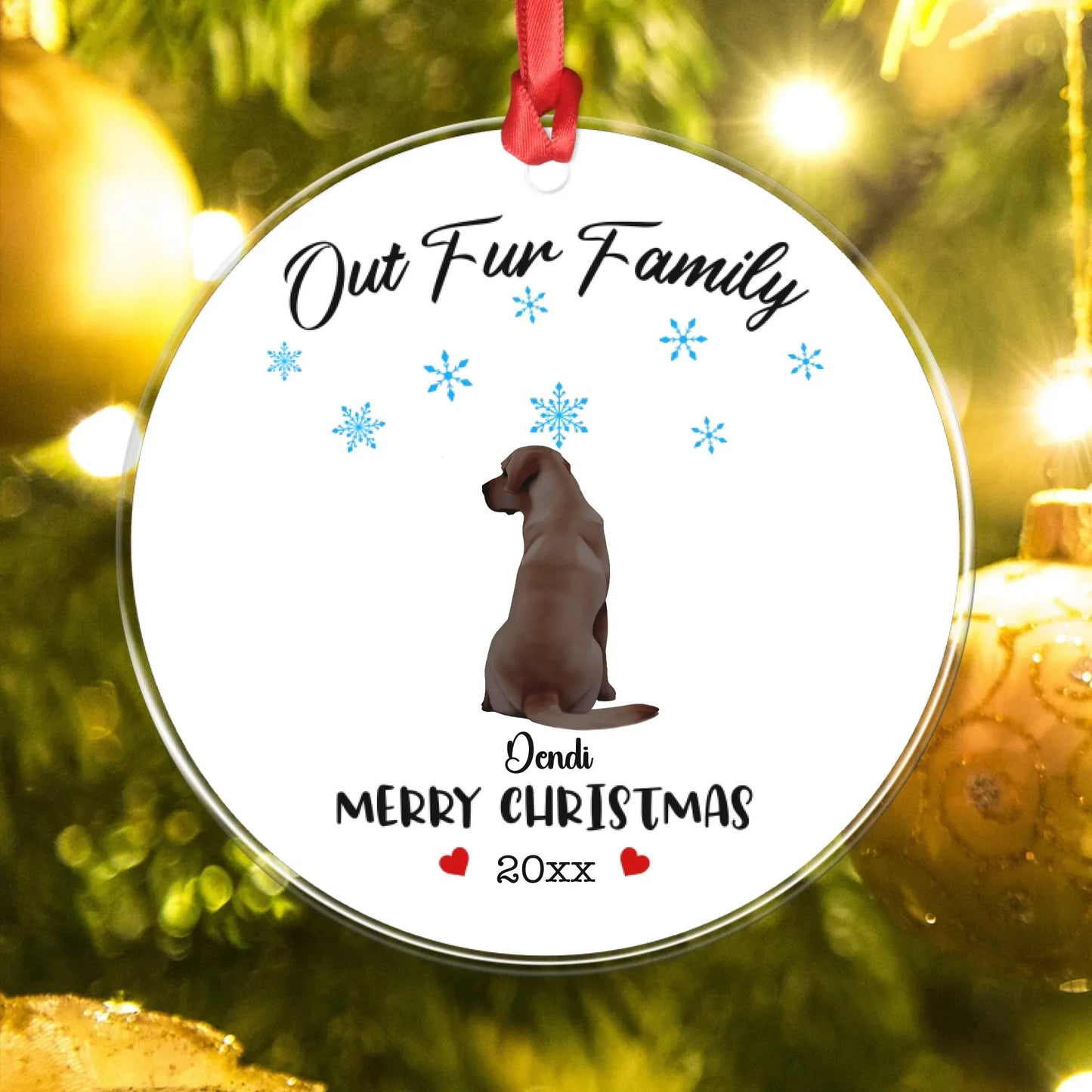 Personalized Ornaments Your Beloved Furry Family - Personalized Dog Lovers Acrylic Ornament