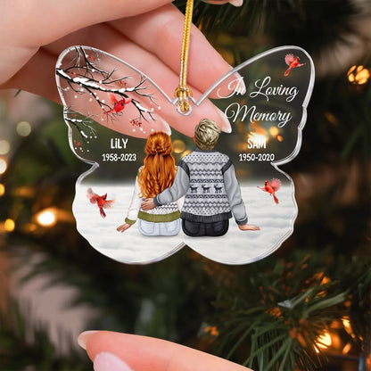 Personalized Ornaments In Loving Memory Mom & Dad - Memorial Gift For Family - Personalized Acrylic Ornament