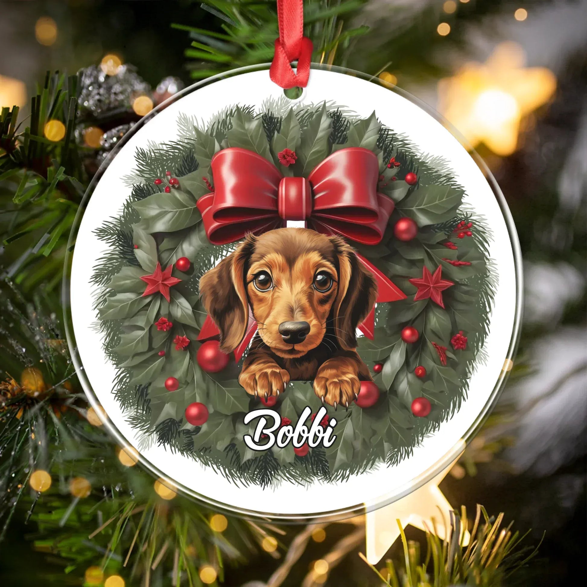 Personalized Ornaments My Little Christmas Miracle - Personalized Dog Lovers Acrylic Ornament