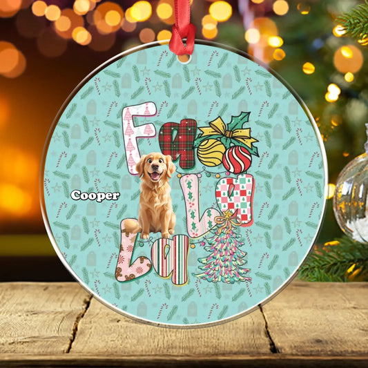 Personalized Ornaments Ornament Acrylic DMT / Glass / 3.5in / 8.9cm Merry Woofmas Holiday - Personalized Dog Lovers Custom Acrylic Ornament
