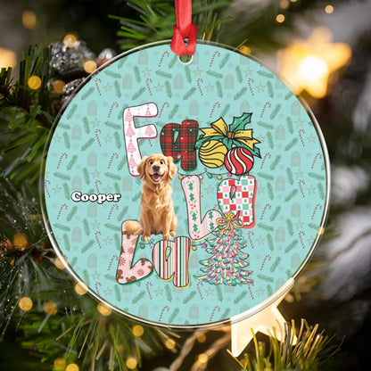 Personalized Ornaments Merry Woofmas Holiday - Personalized Dog Lovers Custom Acrylic Ornament