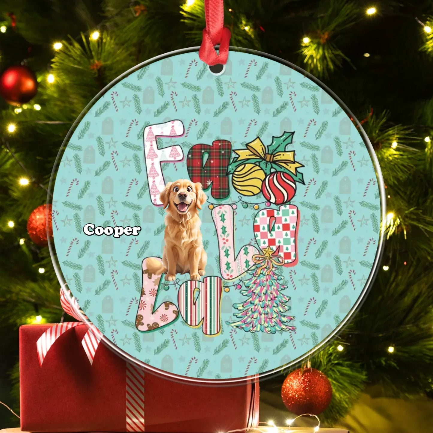 Personalized Ornaments Merry Woofmas Holiday - Personalized Dog Lovers Custom Acrylic Ornament