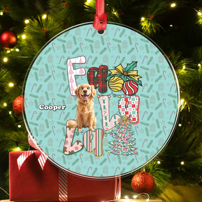 Personalized Ornaments Merry Woofmas Holiday - Personalized Dog Lovers Custom Acrylic Ornament
