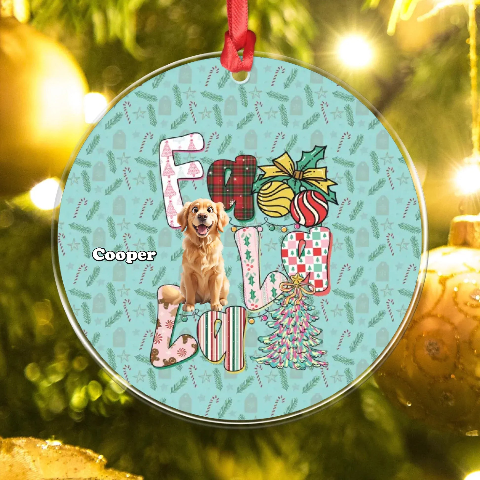 Personalized Ornaments Merry Woofmas Holiday - Personalized Dog Lovers Custom Acrylic Ornament