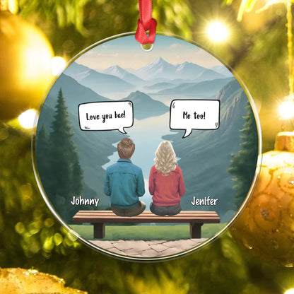 Personalized Ornaments Our Love Is An Adventure - Personalized Dating Couple Custom Acrylic Ornament