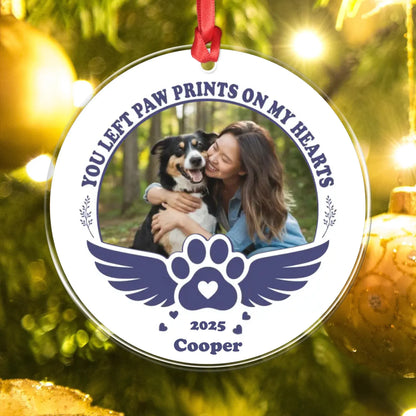Personalized Ornaments You’ll Never Fade From Memory - Personalized Dog Memorial Photo Custom Acrylic Ornament