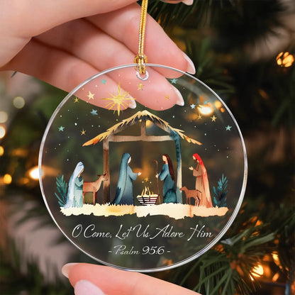 Personalized Ornaments The Greatest Gift Of All Christian Nativity Scene - Personalized Acrylic Ornament