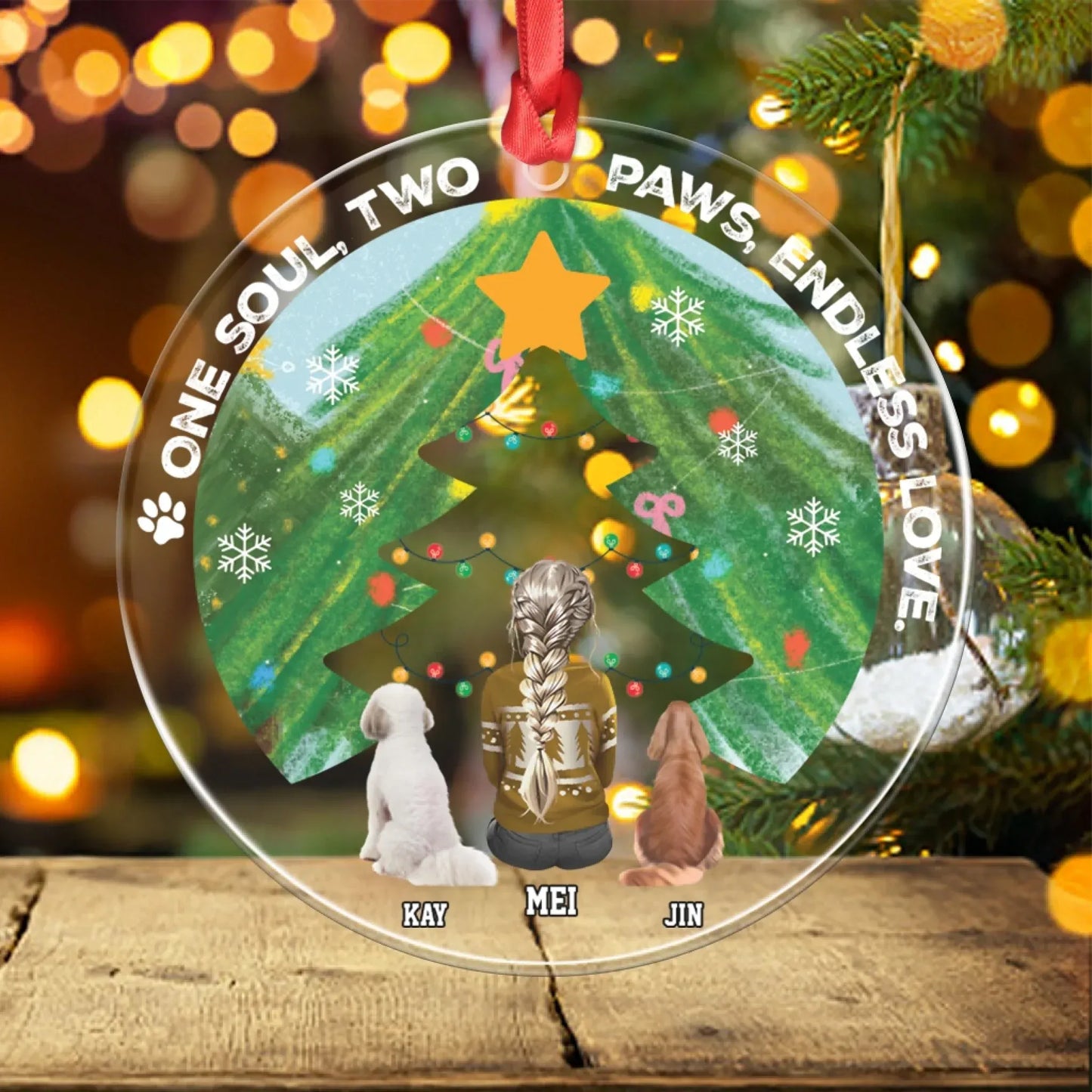 Personalized Ornaments A Bond Can't Be Broken - Personalized Dog Lovers Custom Acrylic Ornament