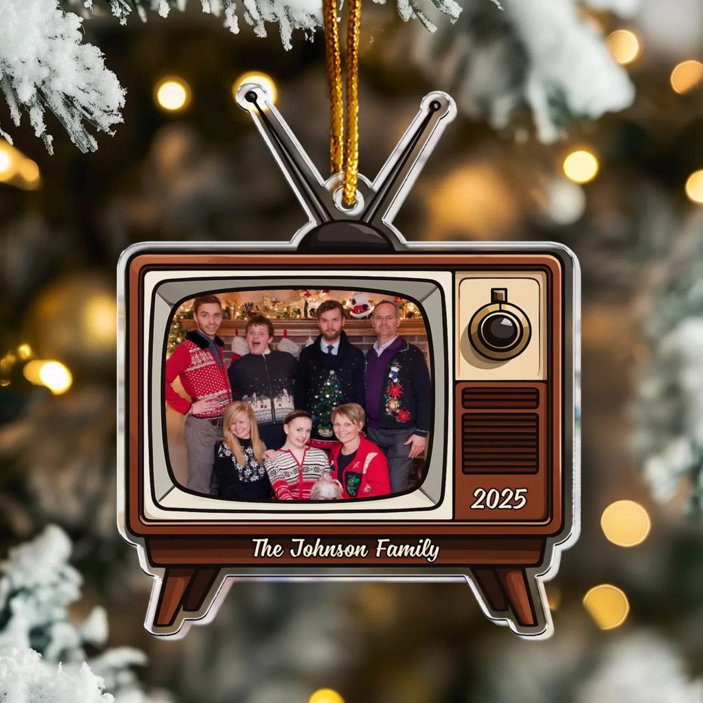 Personalized Ornaments Keepsake Portrait Throwback 2025 - Personalized Acrylic Photo Ornament