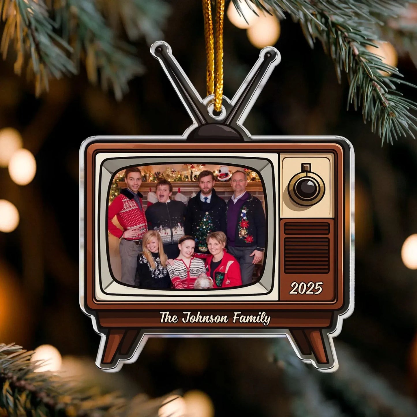 Personalized Ornaments Keepsake Portrait Throwback 2025 - Personalized Acrylic Photo Ornament