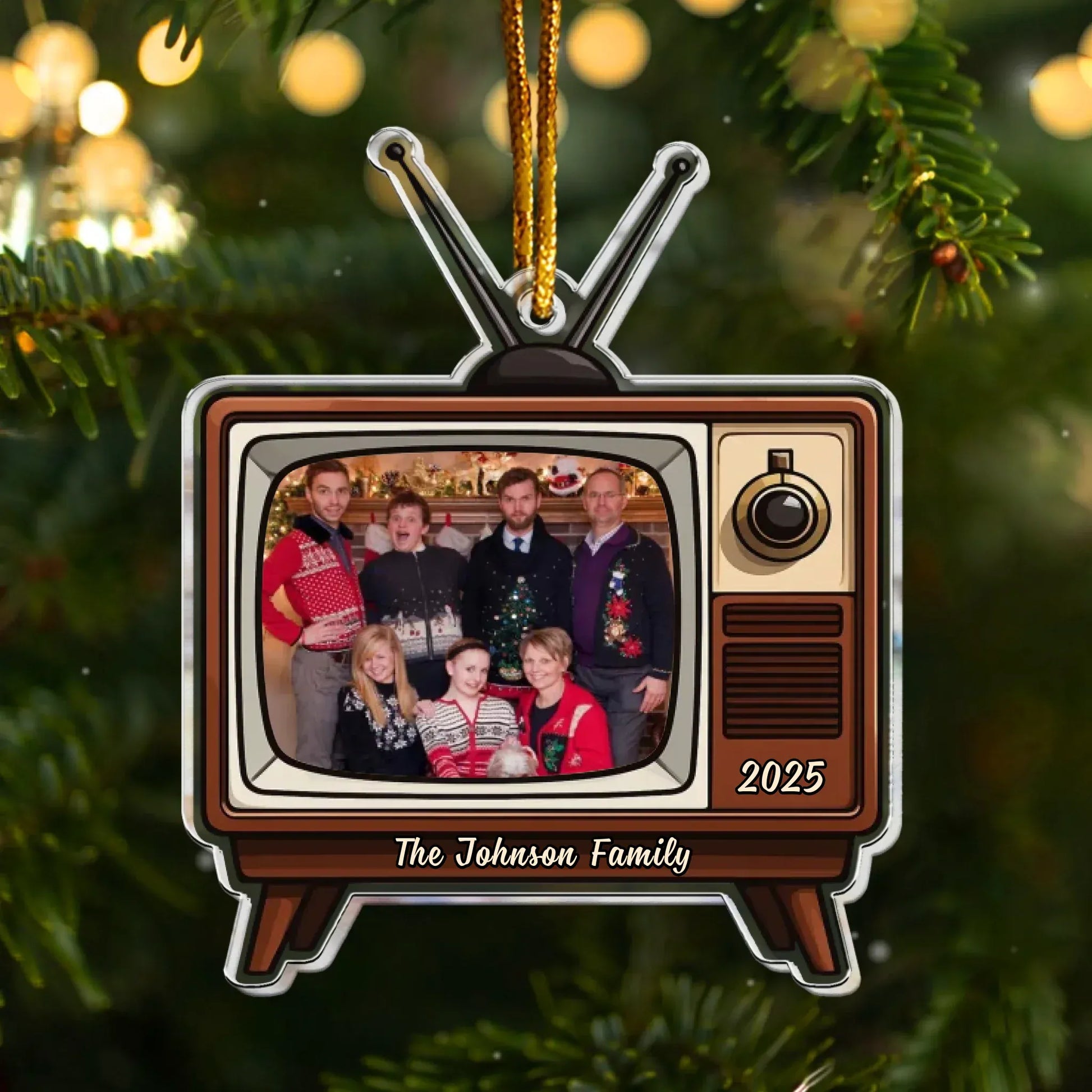 Personalized Ornaments Ornament Acrylic / Glass / 3.5in / 8.9cm Keepsake Portrait Throwback 2025 - Personalized Acrylic Photo Ornament