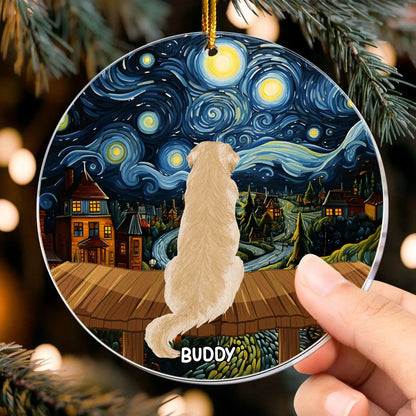Personalized Ornaments Starry Night Dreams With You - Personalized Dog Memorial Photo Ornament