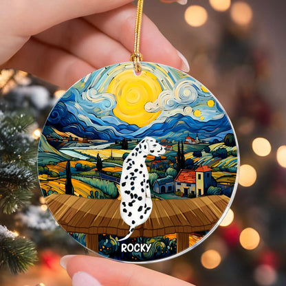 Personalized Ornaments Starry Night Dreams With You - Personalized Dog Memorial Photo Ornament