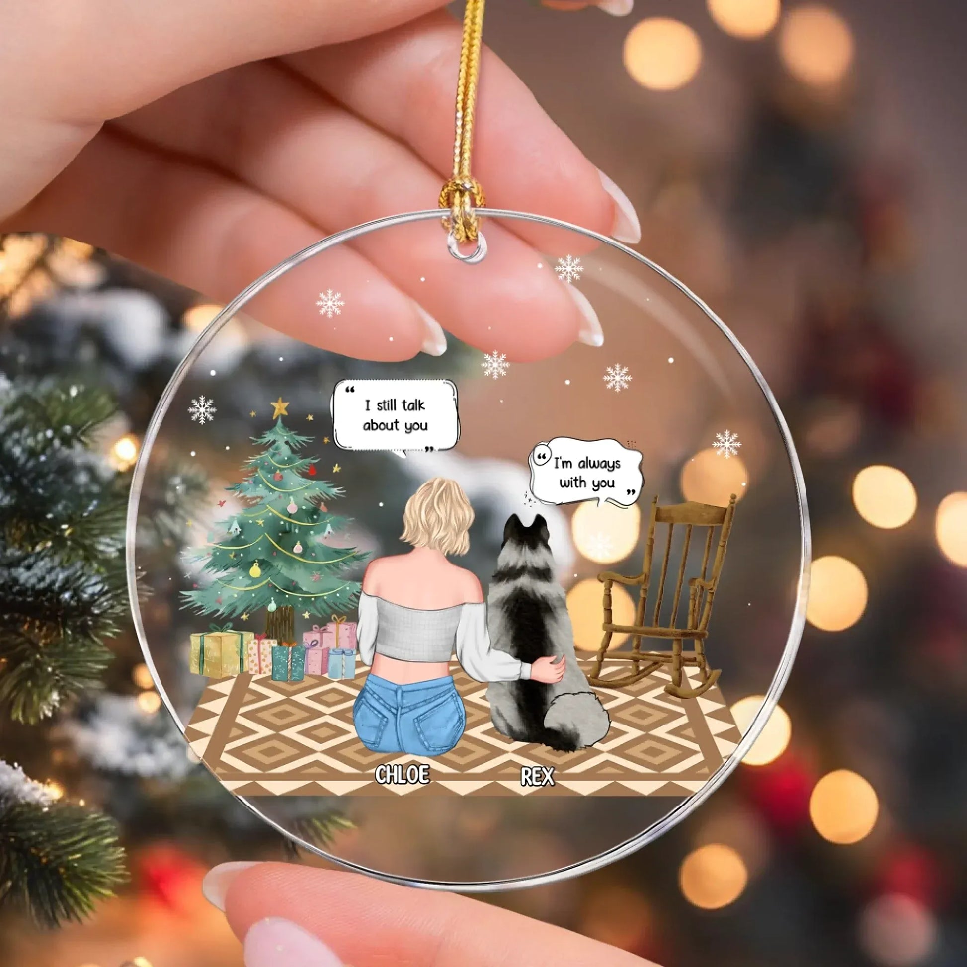 Personalized Ornaments I Miss You I Know - Personalized Pet Memorial Photo Ornament