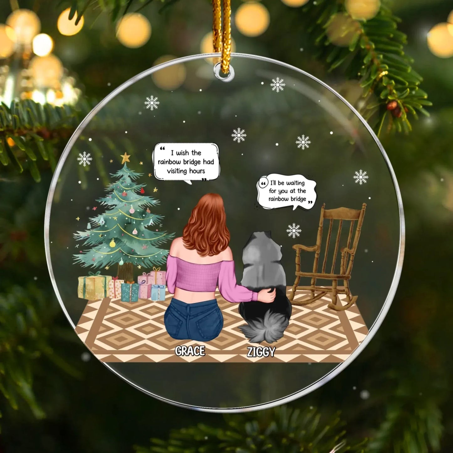 Personalized Ornaments I Miss You I Know - Personalized Pet Memorial Photo Ornament