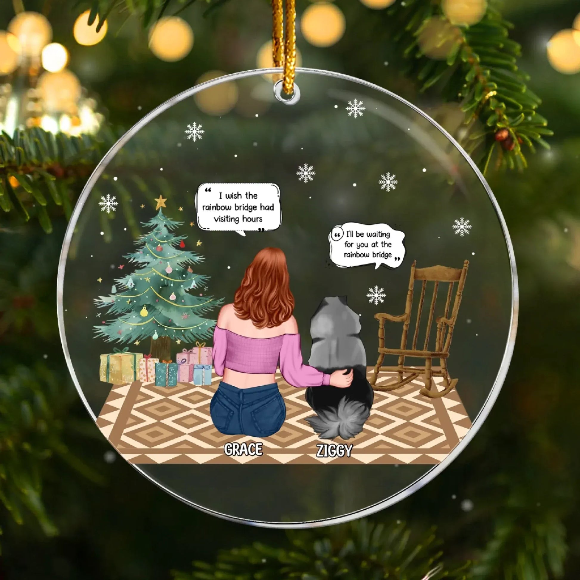 Personalized Ornaments I Miss You I Know - Personalized Pet Memorial Photo Ornament