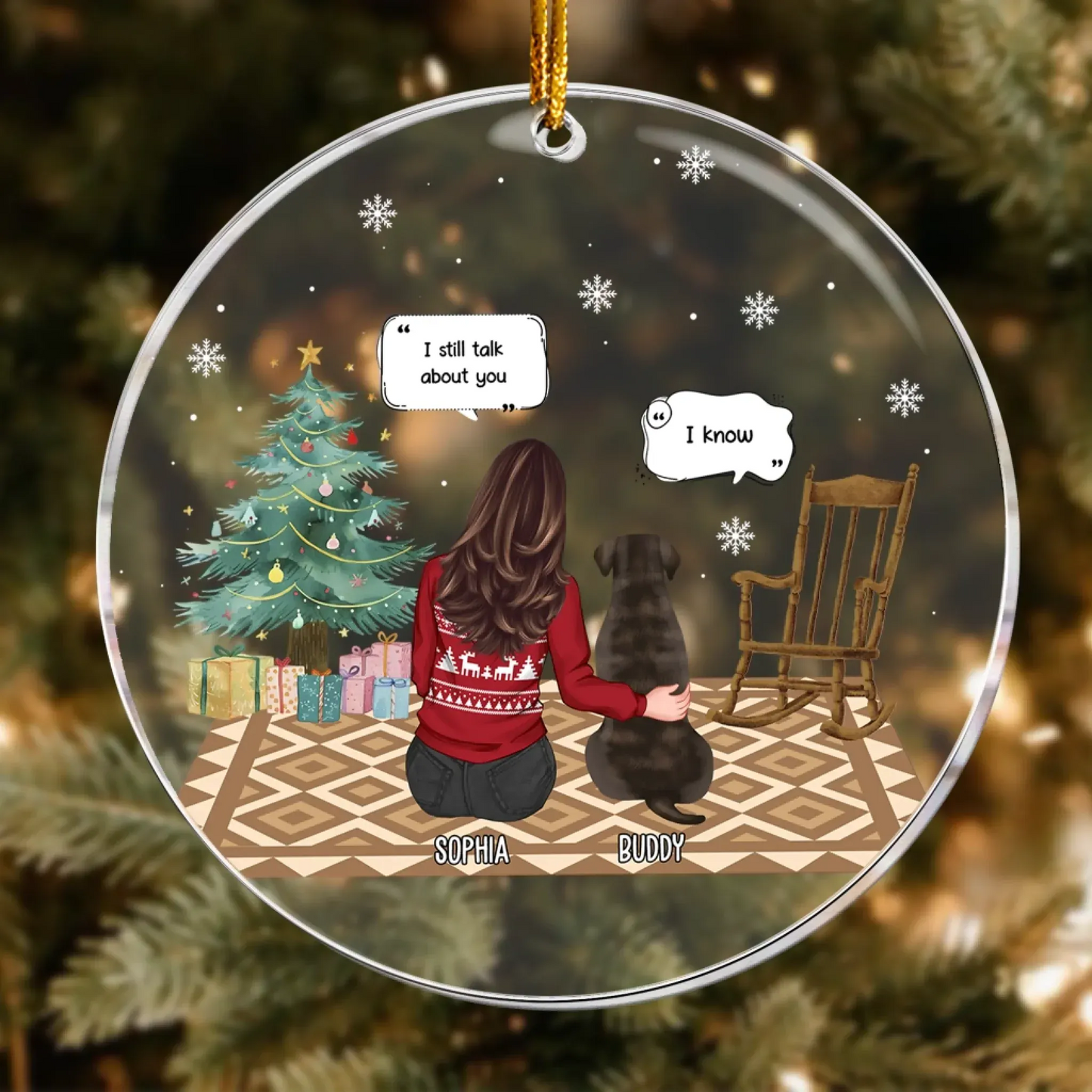 Personalized Ornaments I Miss You I Know - Personalized Pet Memorial Photo Ornament