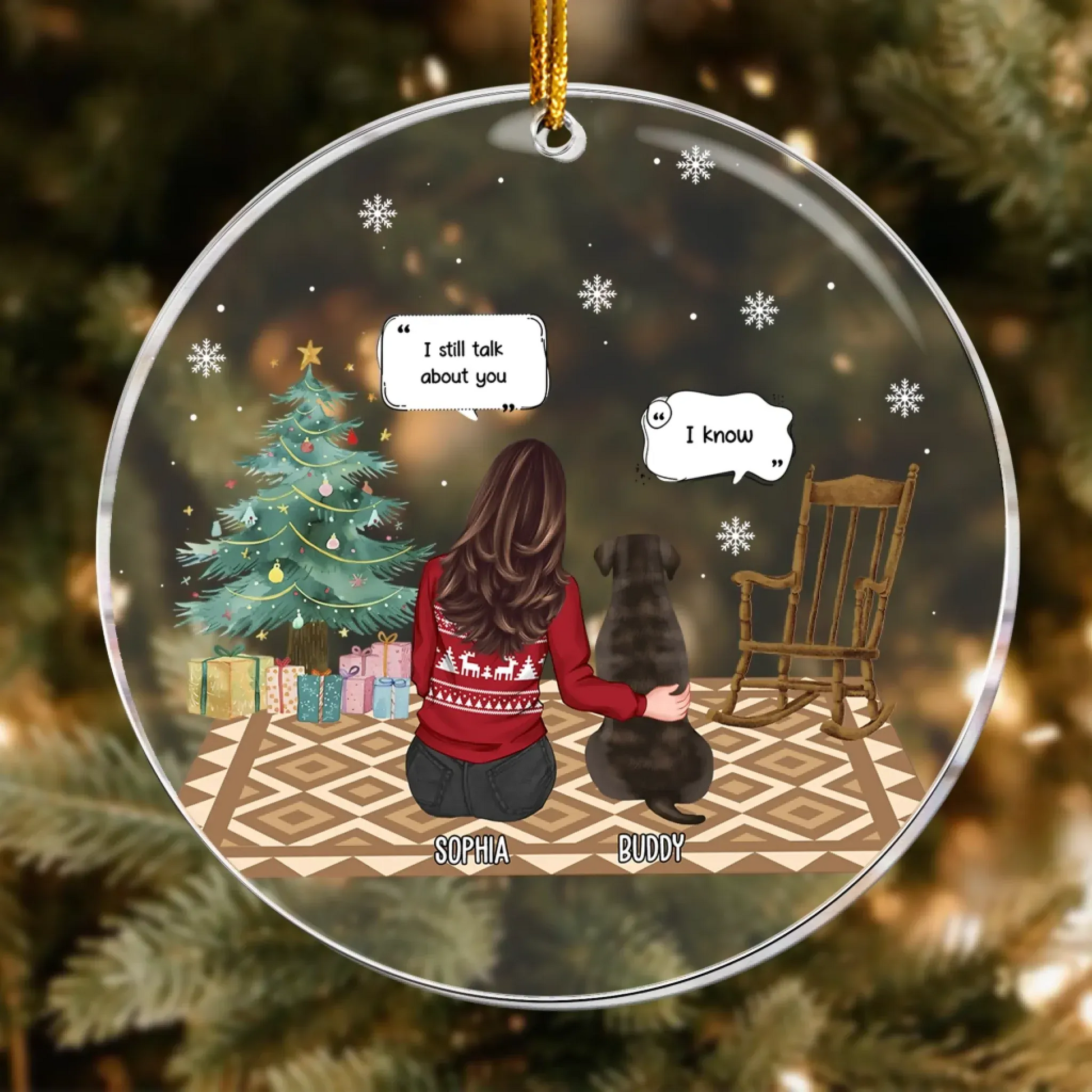 Personalized Ornaments I Miss You I Know - Personalized Pet Memorial Photo Ornament