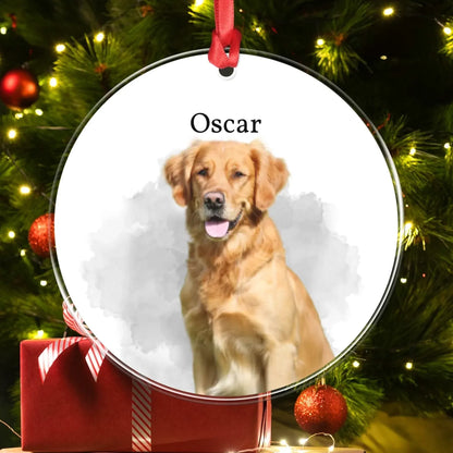 Personalized Ornaments Keep Their Happy Face Close This Christmas - Personalized Dog Photo Acrylic Ornament
