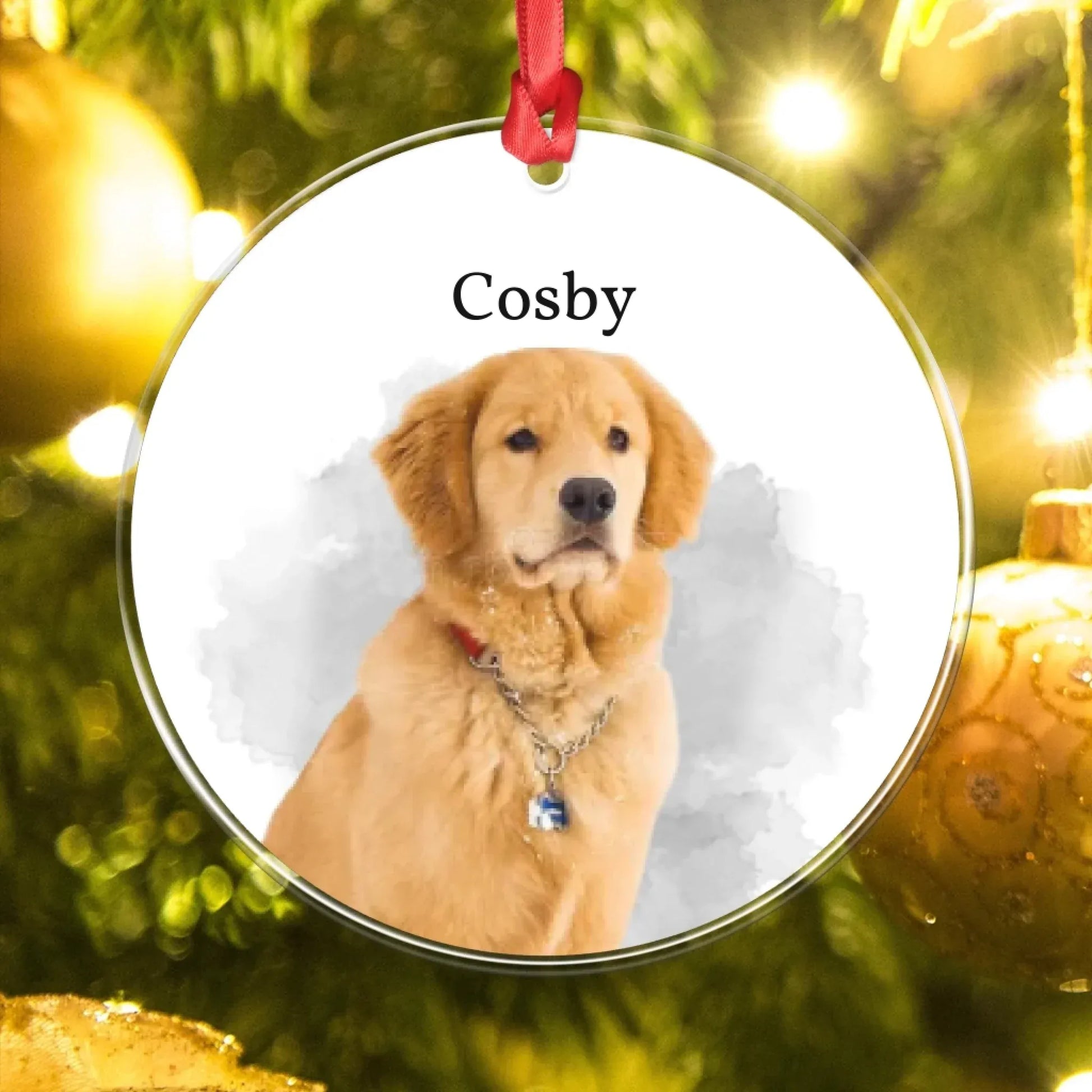 Personalized Ornaments Keep Their Happy Face Close This Christmas - Personalized Dog Photo Acrylic Ornament
