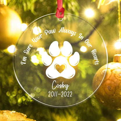 Personalized Ornaments A Best Friend Is Never Forgotten - Personalized Dog Memorial Photo Acrylic Ornament