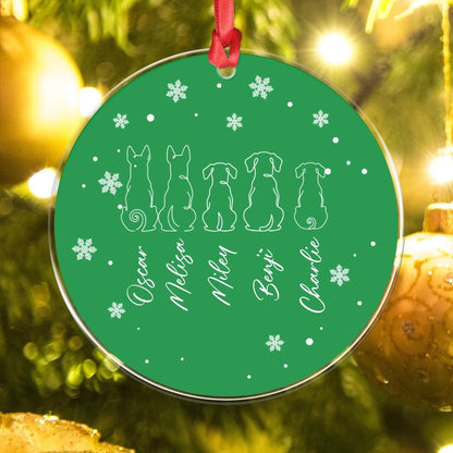 Personalized Ornaments One Line Art Dog - Personalized Dog Lovers Acrylic Ornament