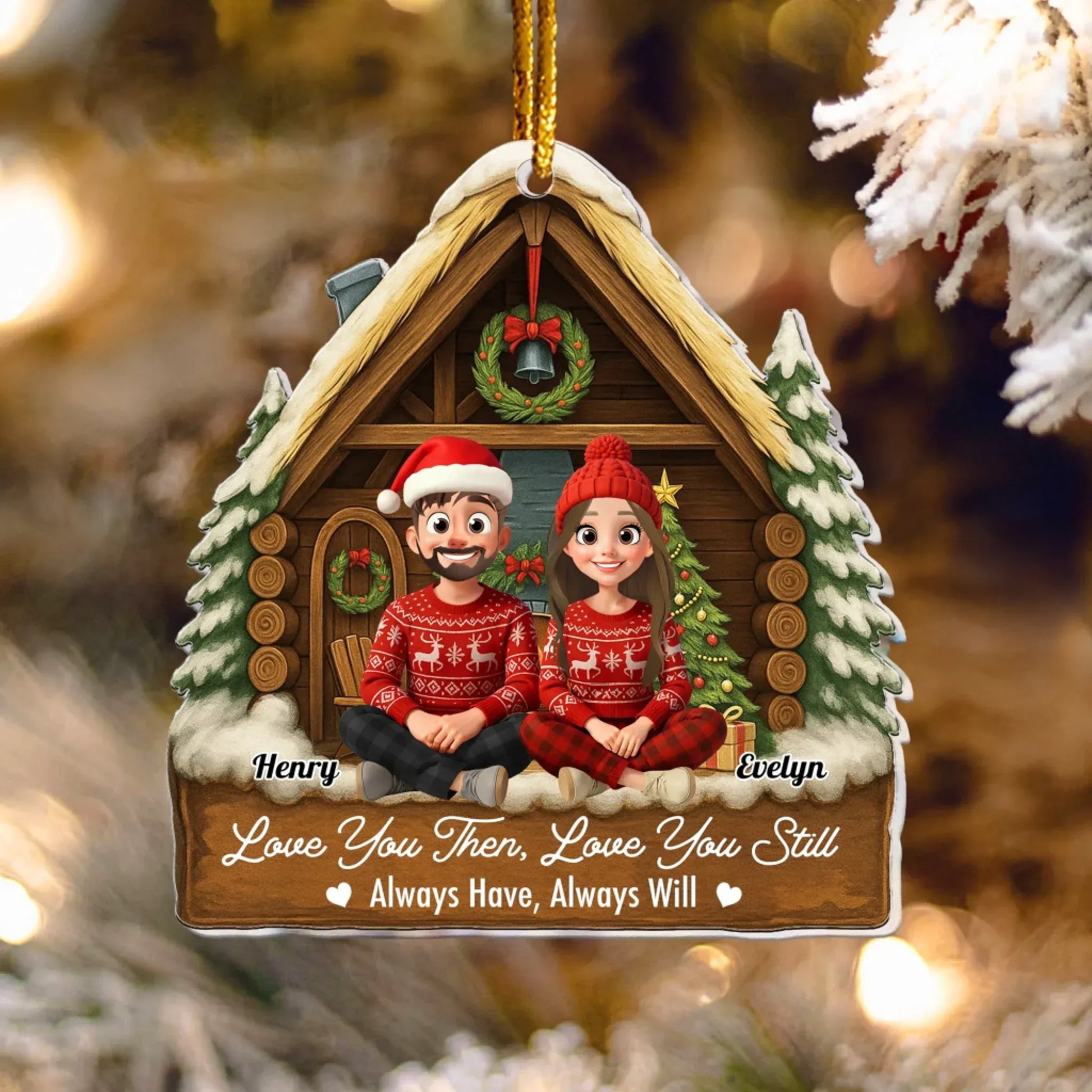 Personalized Ornaments Together Is My Favorite Place To Be - Family Holiday Keepsake - Personalized Acrylic Ornament