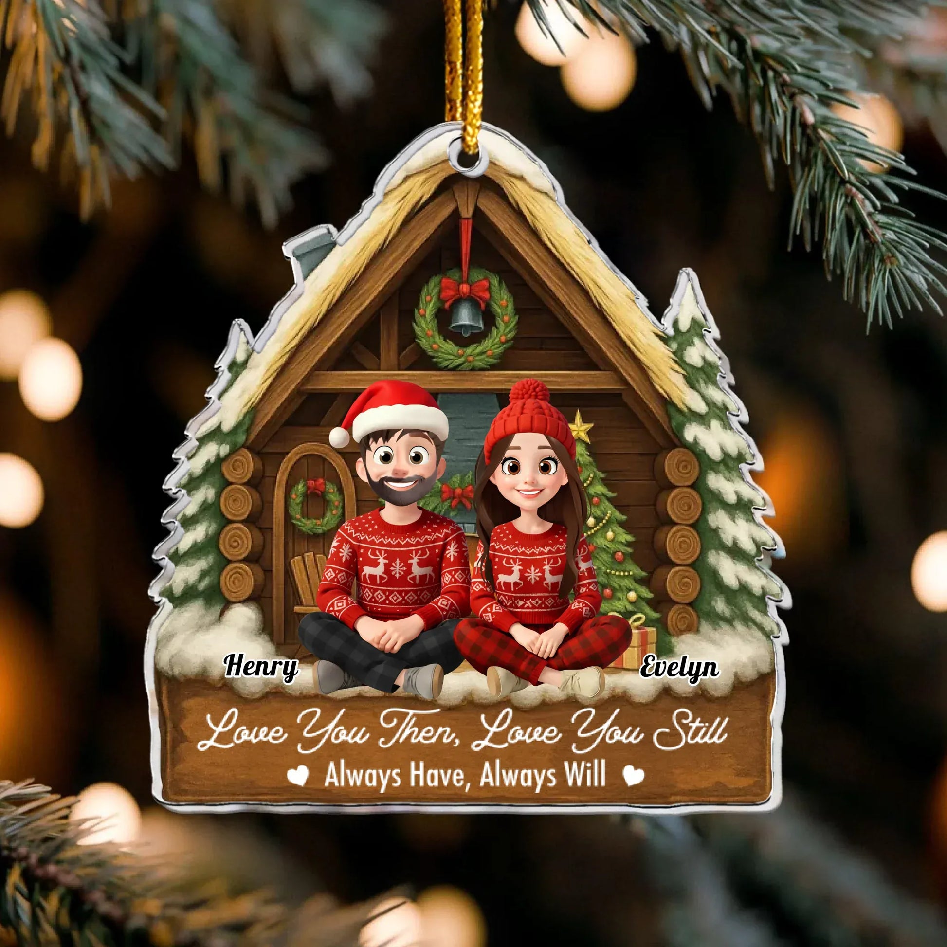 Personalized Ornaments Ornament Acrylic / Glass / 3.5in / 8.9cm Together Is My Favorite Place To Be - Family Holiday Keepsake - Personalized Acrylic Ornament