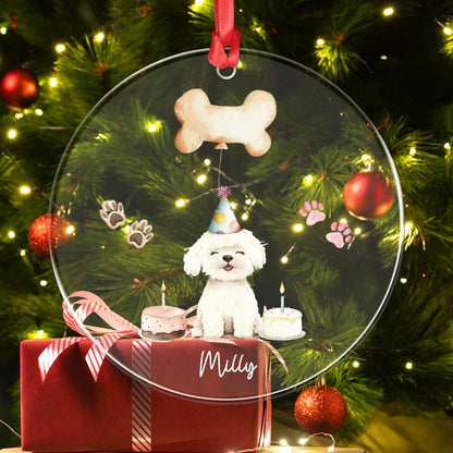 Personalized Ornaments A Birthday Smile That Lasts Forever - Personalized Dog Lovers Acrylic Ornament