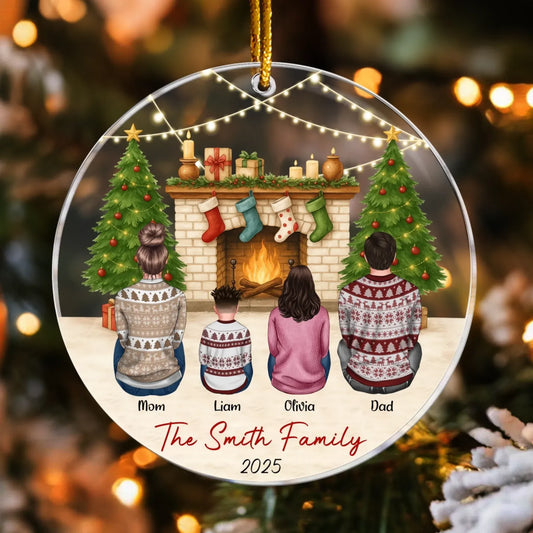 Personalized Ornaments Family Christmas Theme - Personalized Acrylic Ornament