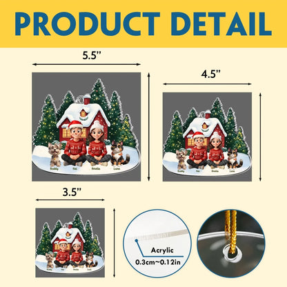 Personalized Ornaments Family Theme 2025 - Christmas Gift For Family, Pet Lover -  Personalized Acrylic Ornament