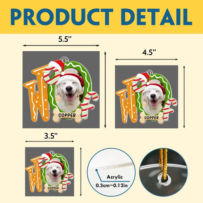 Personalized Ornaments Woof Christmas Funny Pet Photo - Personalized Acrylic Photo Ornament
