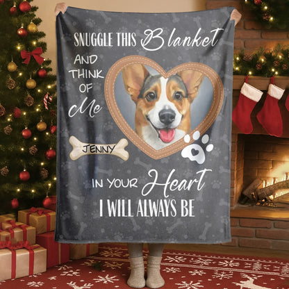 Personalized Blankets Blanket Custom KNT / White / 30x40in / 76x101cm Forever Remembered Forever Loved - Personalized Pet Memorial Photo Custom Blanket