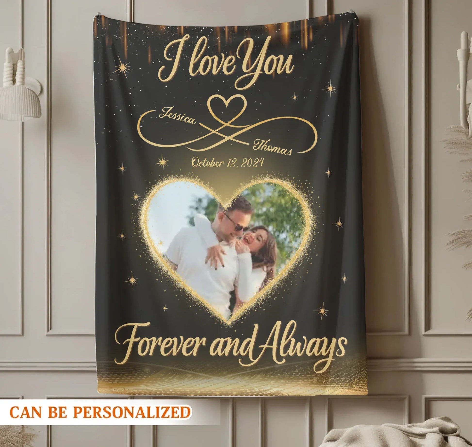 Personalized Blankets I Love You Forever And Always - Personalized Couple Photo Blanket