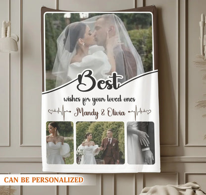 Personalized Blankets Best Wishes For Your Loved Ones - Personalized Photo Custom Collage Blanket