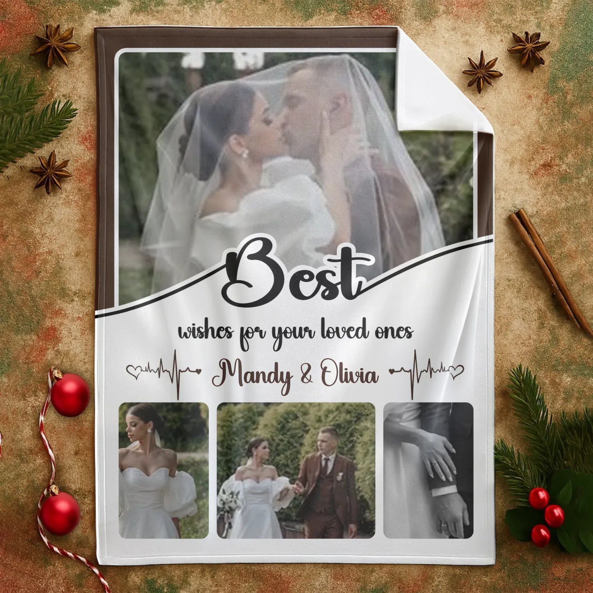 Personalized Blankets Best Wishes For Your Loved Ones - Personalized Photo Custom Collage Blanket