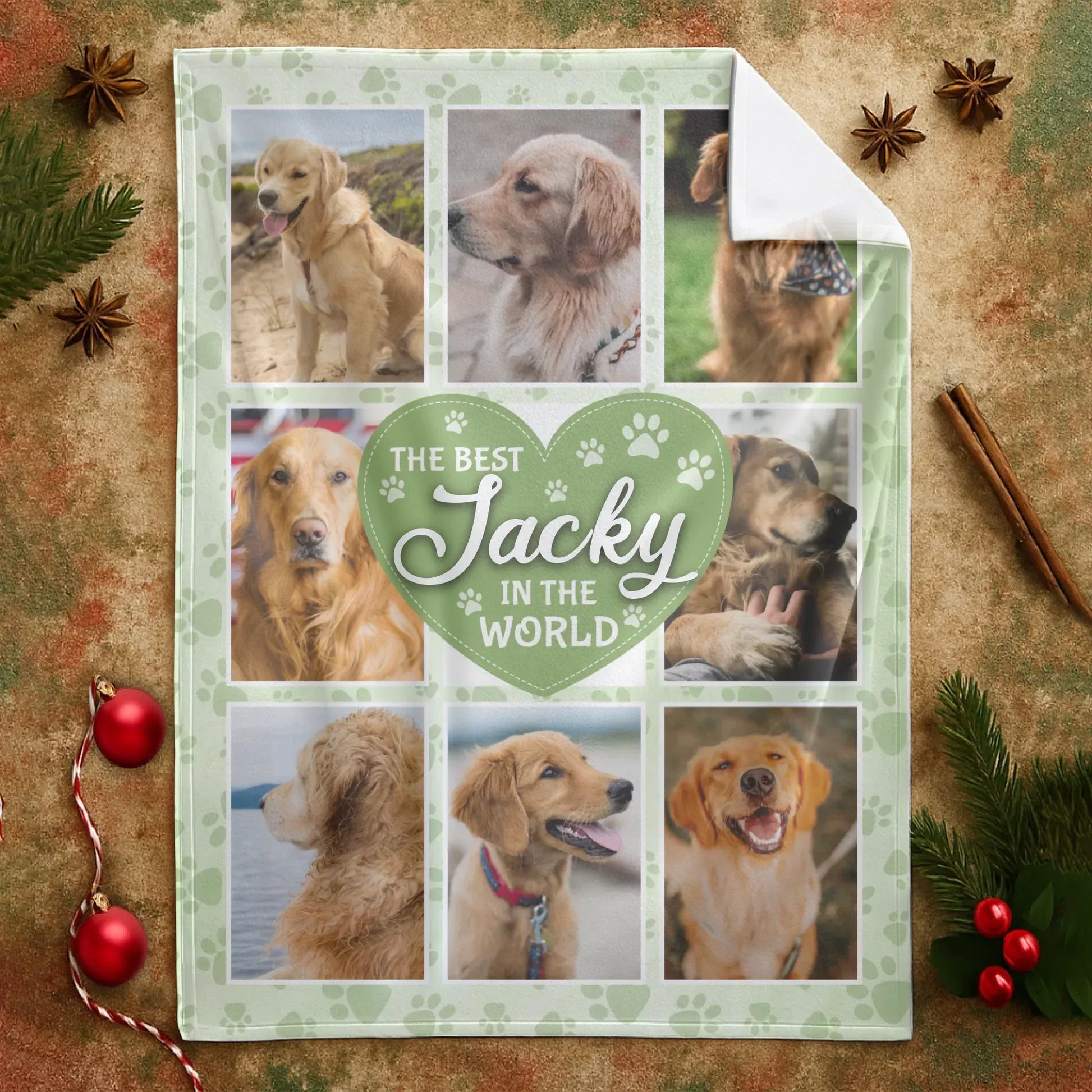Personalized Blankets To The Best Dog In The World - Personalized Dog Photo Custom Collage Blanket