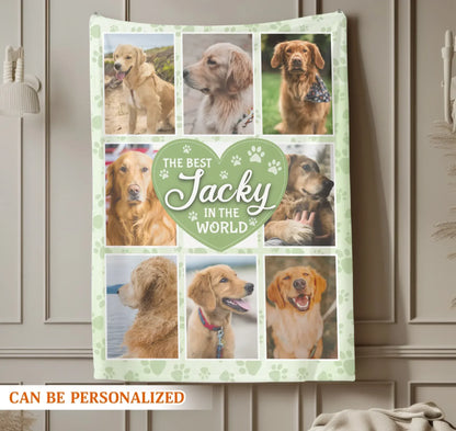 Personalized Blankets To The Best Dog In The World - Personalized Dog Photo Custom Collage Blanket