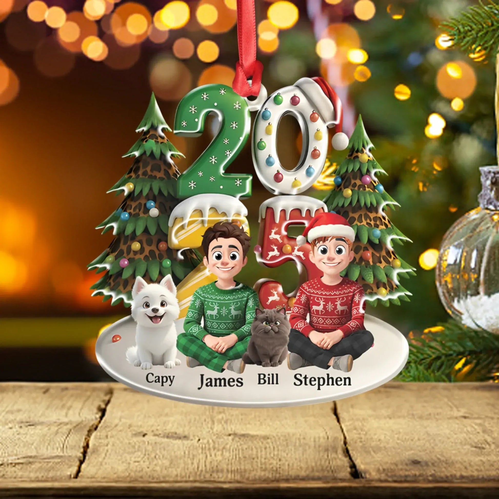 Personalized Ornaments The Furrfect Time Of The Year - Personalized Custom Acrylic Ornament