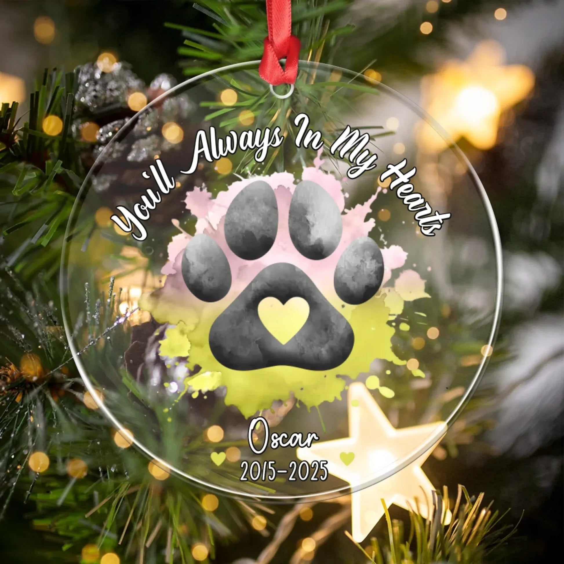 Personalized Ornaments A Bestfriend Is Never Forgotten - Personalized Dog Memorial Acrylic Ornament