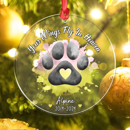 Personalized Ornaments A Bestfriend Is Never Forgotten - Personalized Dog Memorial Acrylic Ornament