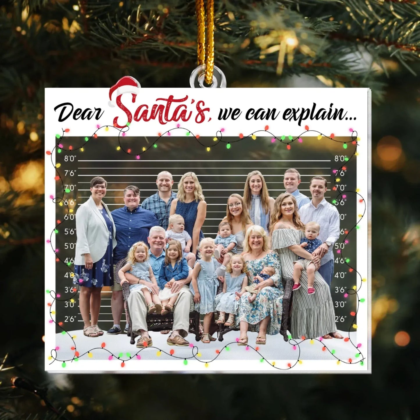 Dear Santa, We Can Explain - Holiday Family Keepsake 2025 - Personalized Acrylic Photo Ornament