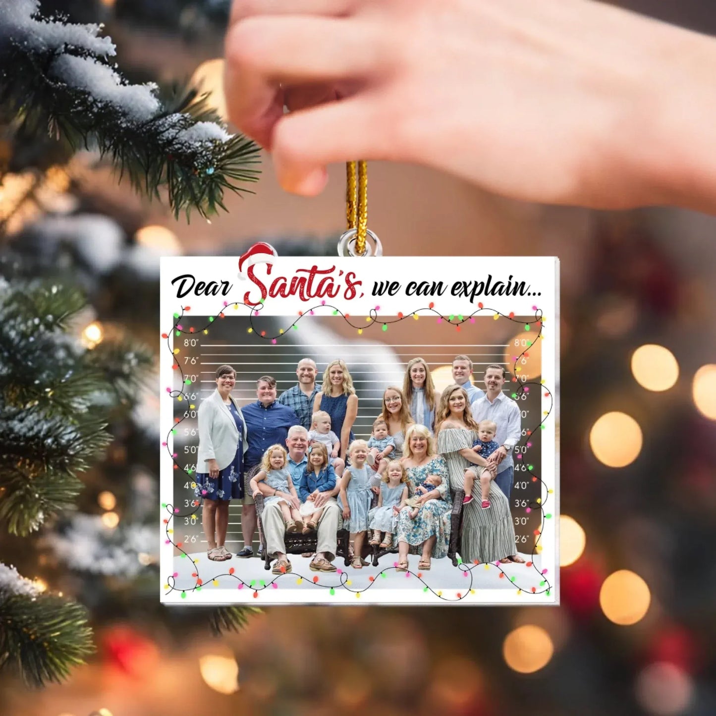 Dear Santa, We Can Explain - Holiday Family Keepsake 2025 - Personalized Acrylic Photo Ornament