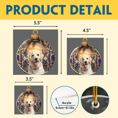 Personalized Ornaments You're The Brightest Gem On The Tree - Personalized Pet Lovers Photo Acrylic Ornament